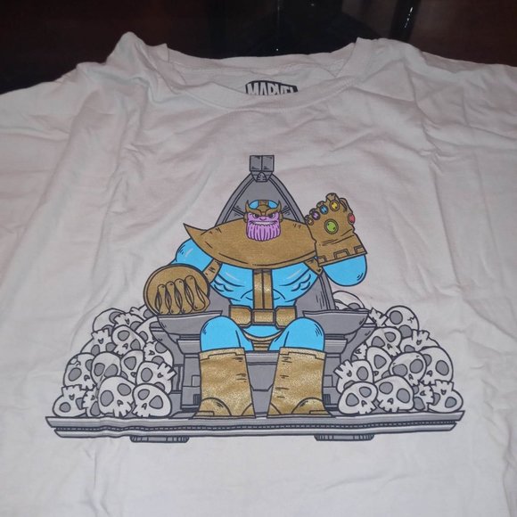 Marvel Lootcrate Thanos Light Grey T-Shirt 3XL NWOT - Picture 1 of 2